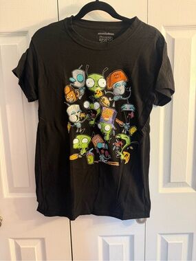 Nickelodeon Black Invader Zim Character Collage Tee